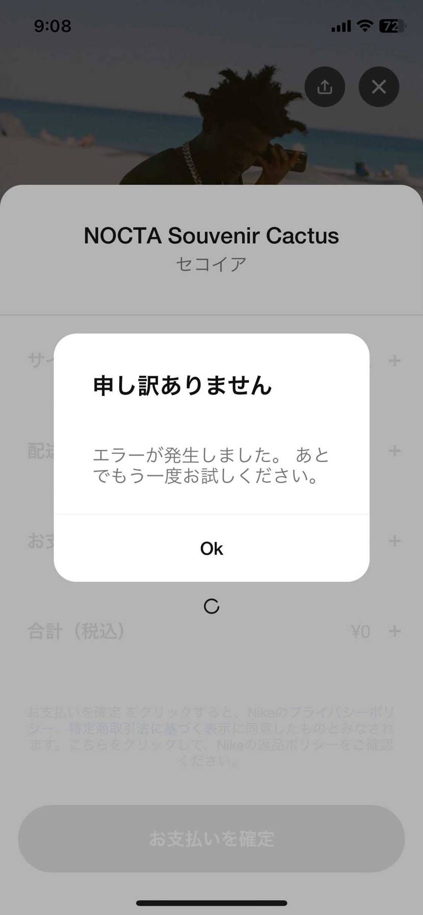 エラーで全く買えんの自分だけすか？