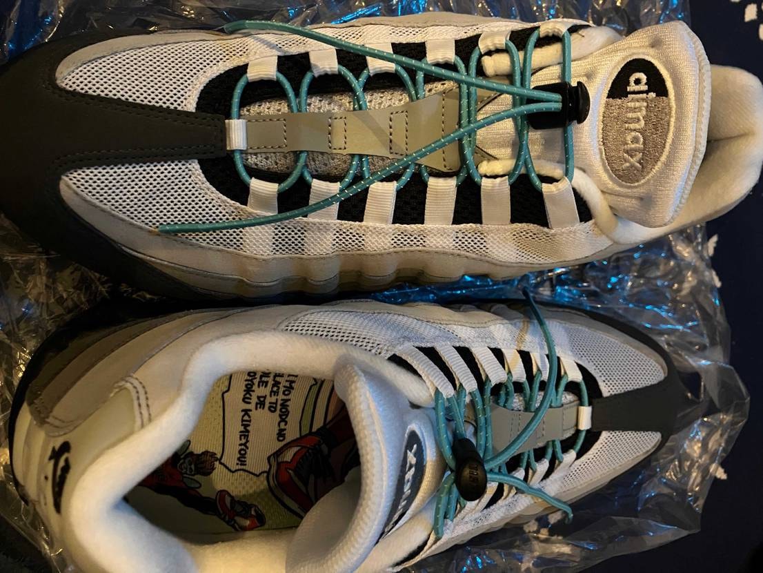 #kixsix さんのシューレース  ジェイドスタイルとネオンスタイル　笑笑  