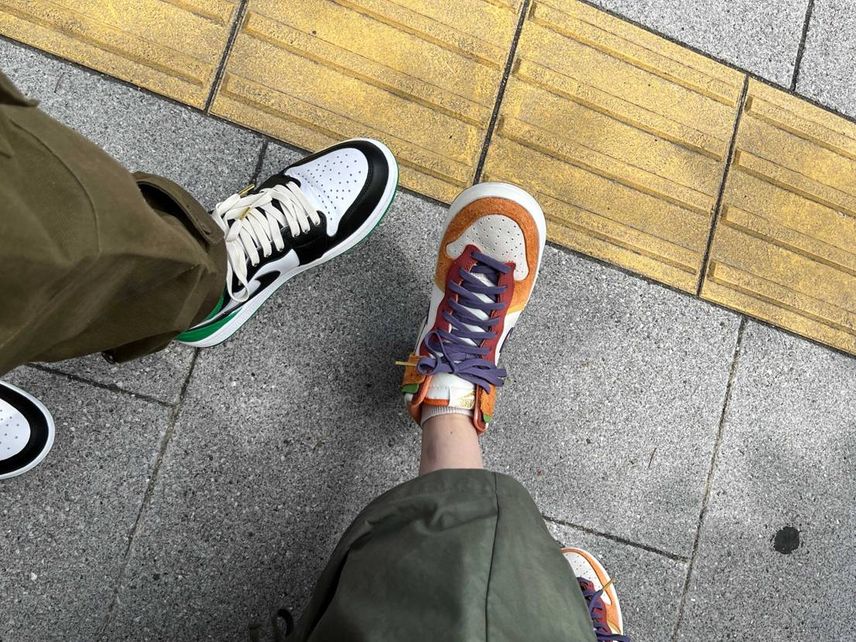 初のAJ1!
luckygreen シューレース悩みに悩んでセイルにしてみたけ