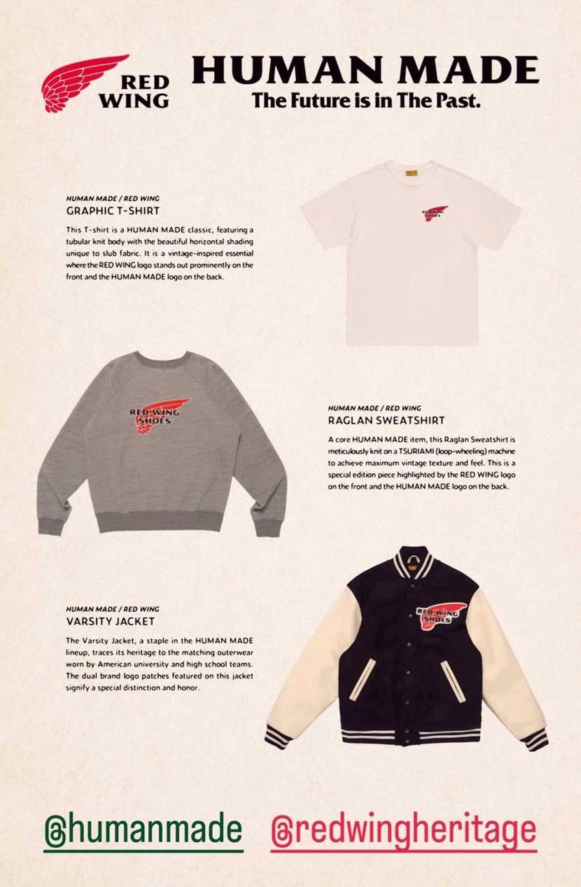 新年明けのHUMANMADEはREDWINGコラボ。

これは欲しいなあ