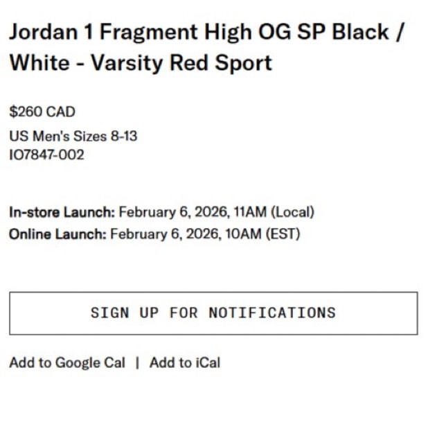 UNION × Fragment 
海外2/6 発売確定