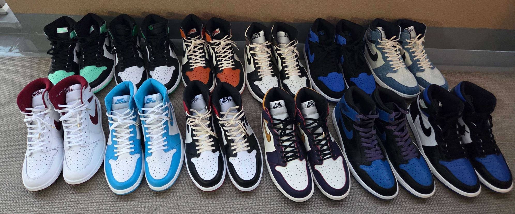 本日は購入してからシューレースを通していなかったAir Jordan1 High