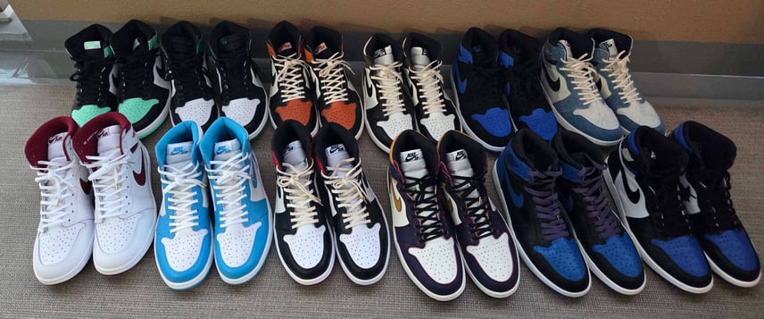 本日は購入してからシューレースを通していなかったAir Jordan1 High