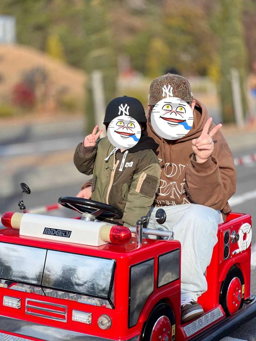 こども交通公園へ🚗💨
寒いかと思いきや暖かいくらいで、めちゃ②楽しめました