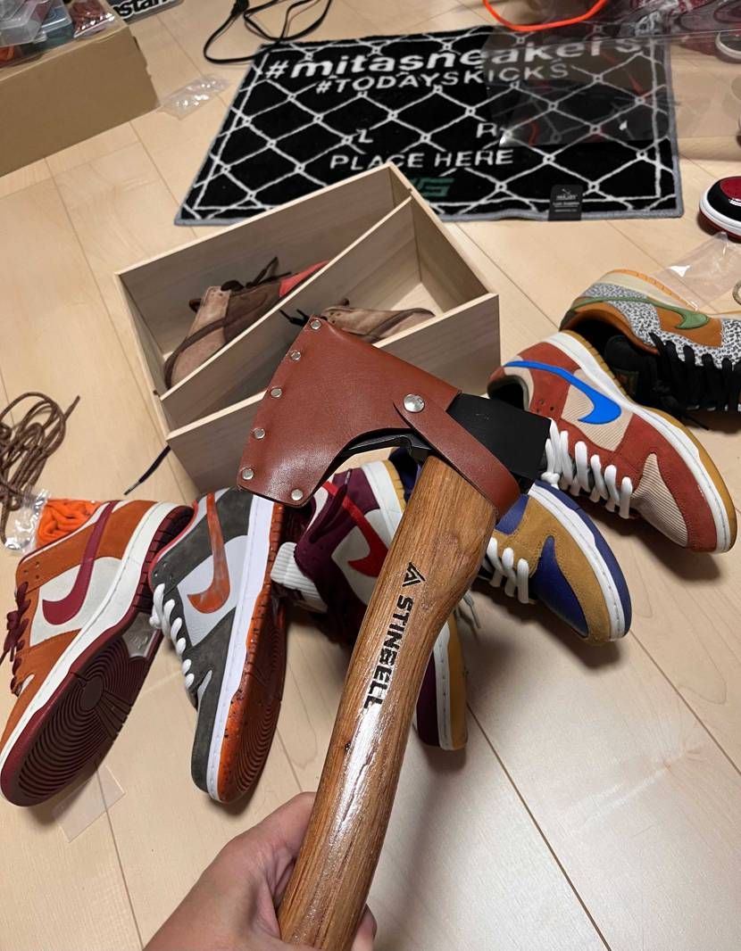 秋だねぇ🍠🪓斧買いました、薪割り体験やってみます🙏👍
秋向けの👟もだしてみまし