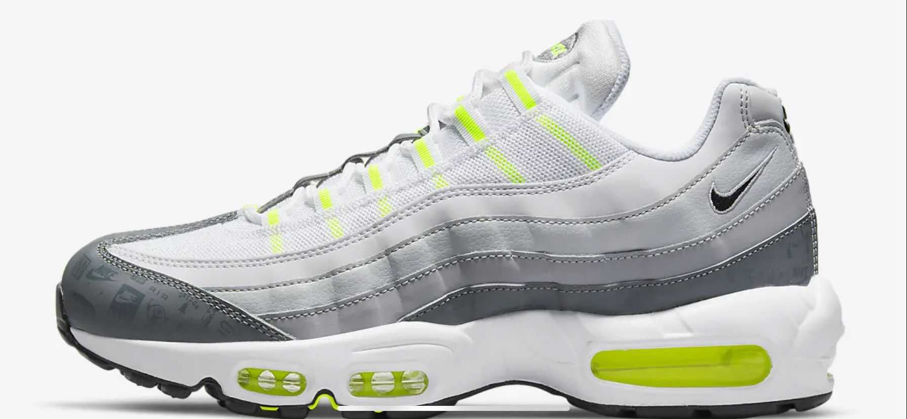 ナイキ エアマックス 95 ホワイト/グレー-ボルト(DH8