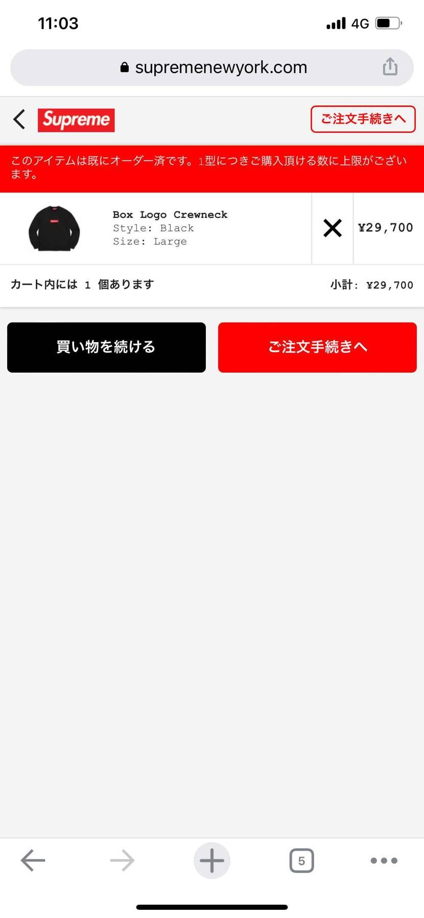 何回も決済してたけど買えてたみたい