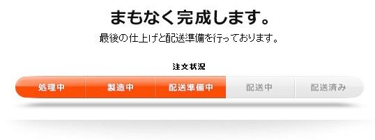 先日再販されたバイユーダンクが爆速。

1/29 注文
1/31 製造開始