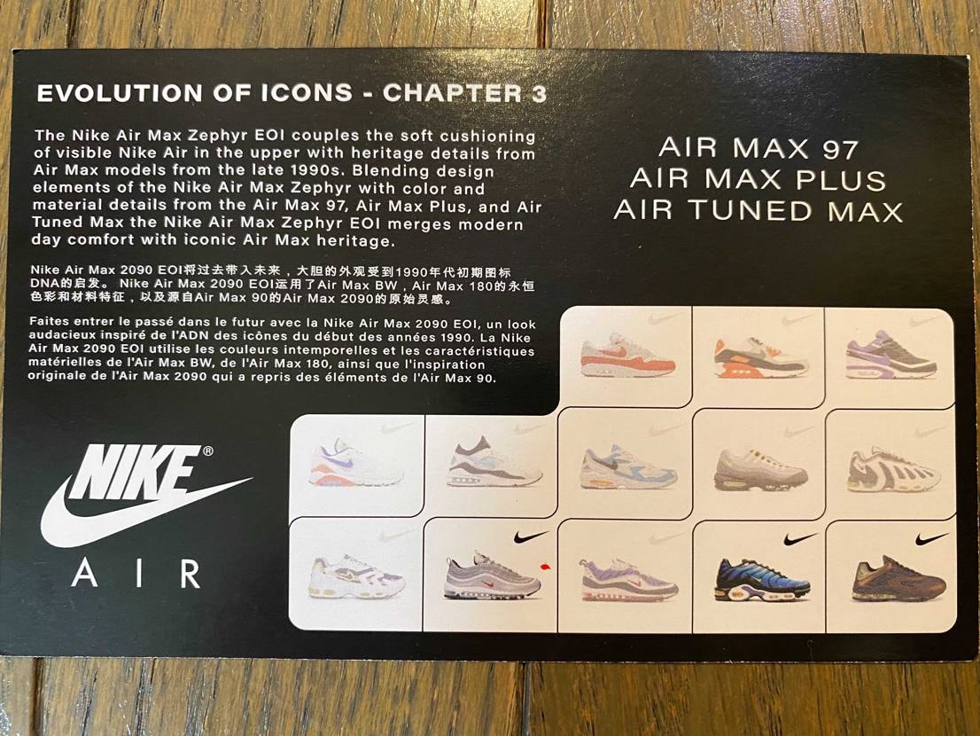 air max zephyr
"evolution of 