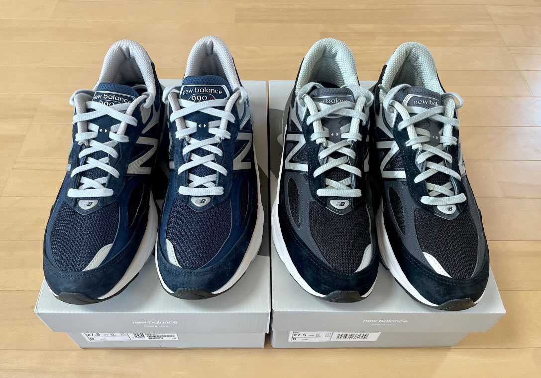 990v6のnavyが届きました。
背面は仕様変更後の🇺🇸でした。
変更