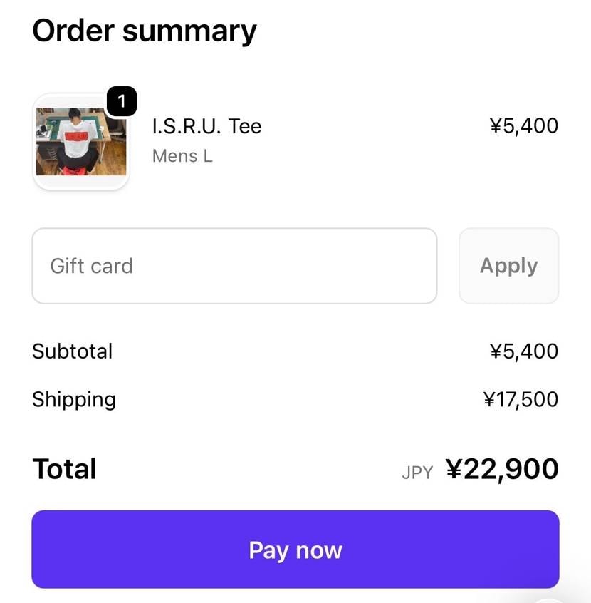 Tシャツかー…
いや送料バカ高い…
無理無理😇