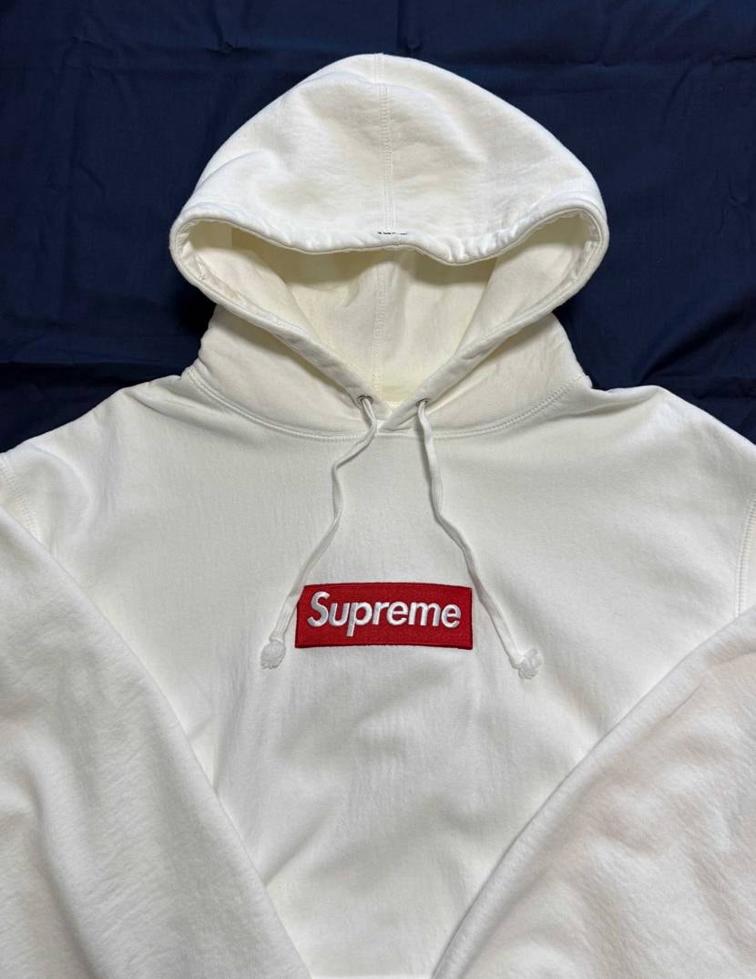 Supreme Box Logo Hooded Sweatshirt "Whit