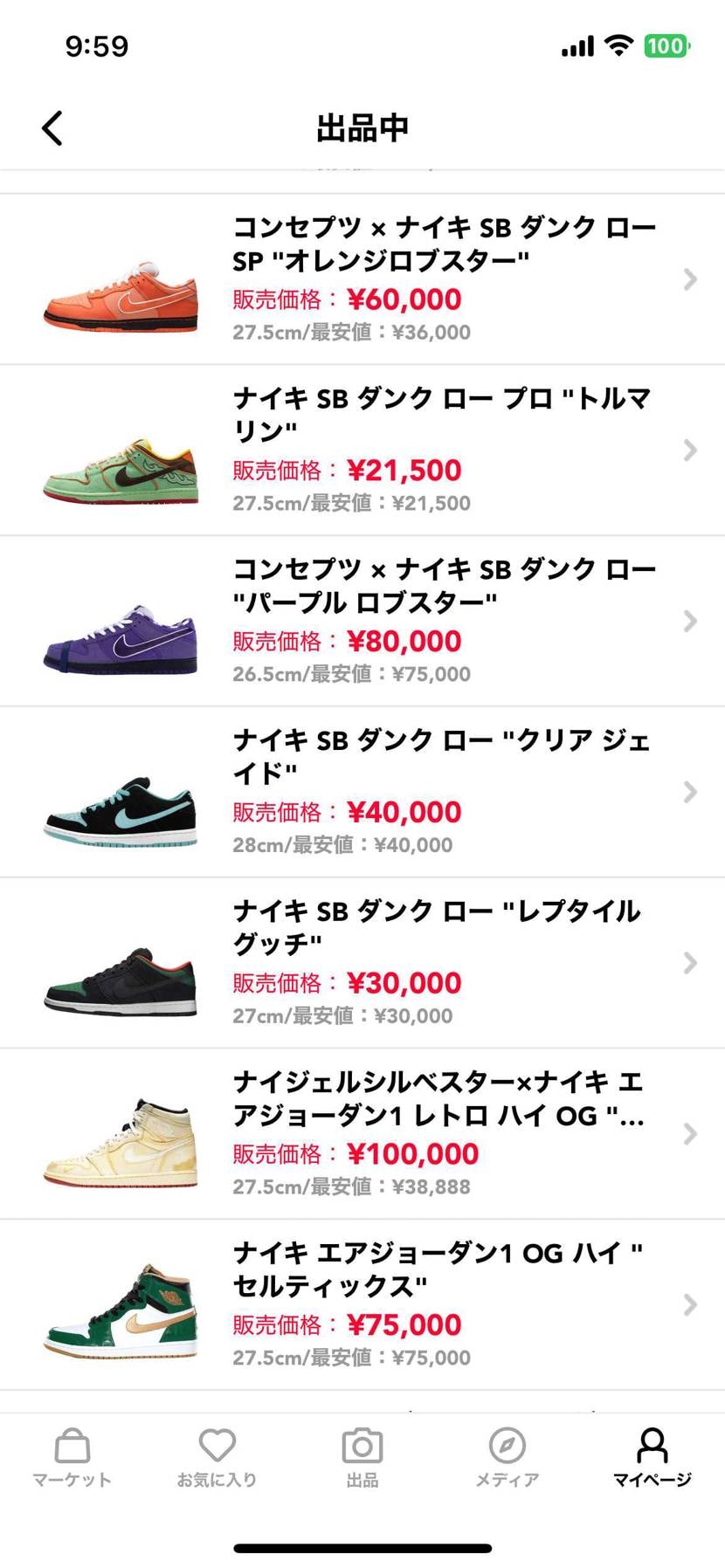 すべて中古出品中
一部黒タグ付きのため新品未使用品ですが中古で出品しています
