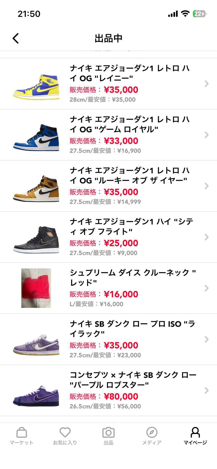 全て中古出品中
一部黒タグ付きの新品未使用品です
よろし