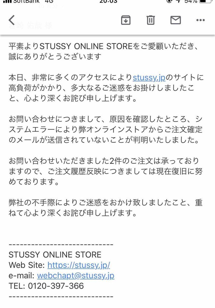 楽天Payで決済後、サイトエラーでメール来ず…だったので問い合わせたら注文完了メ