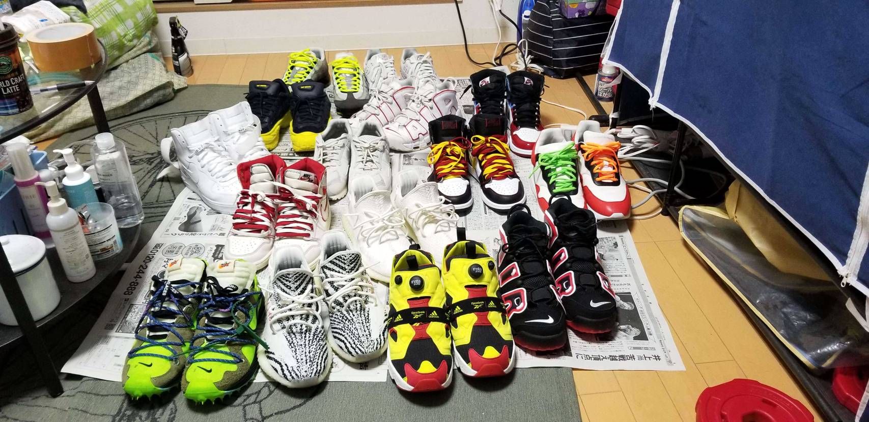 引っ越し前夜、スニーカーの収納に悩む🤔