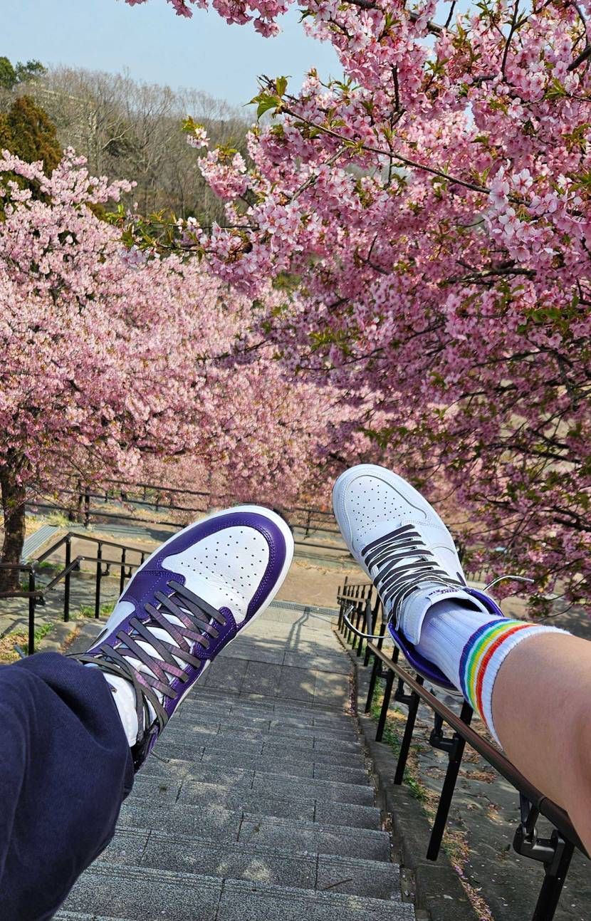 花見🌸🌸🌸散歩
ロンTをオソロにして、足元👟🧦を
レイカーズカラー