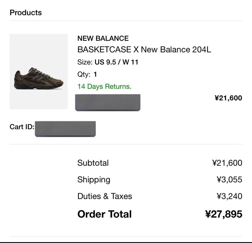 HBXで買えた！10分くらいエラー出まくったけど粘り勝ち👍
関税等ちょい痛い＆