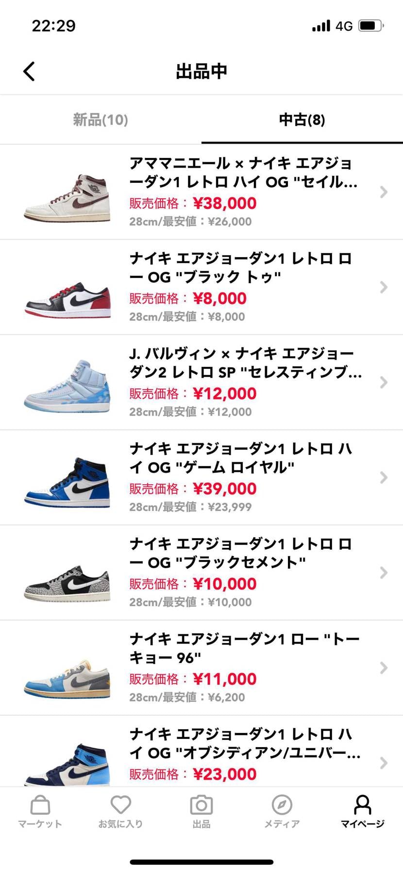 新品も中古も新品相場みて、全体的な下げしました。よろしくお願