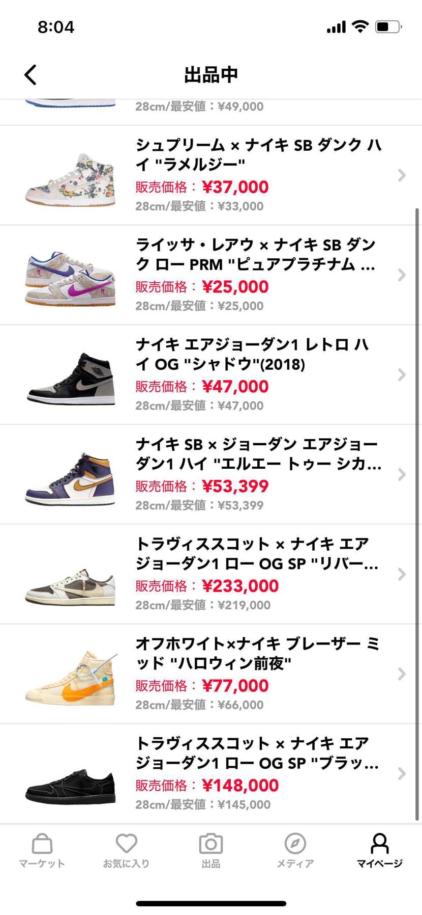 新品も中古も新品相場みて、全体的な下げしました。よろしくお願