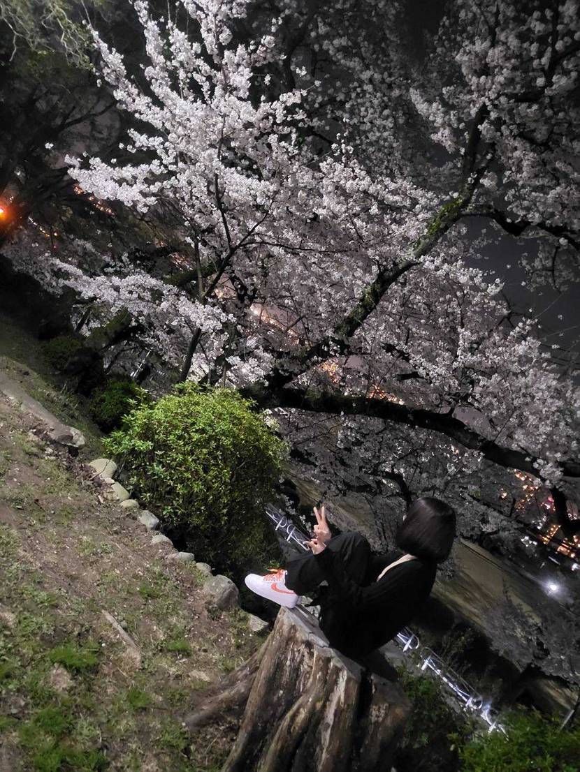 夜桜🌸
人もそんな多くなくゆっくり楽しめた〜😆💕