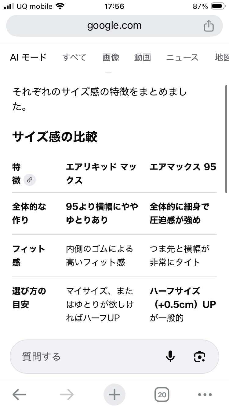 帰宅して試着するまでサイズ感不安だったのですがGoogleのAIの答え通り、ハー