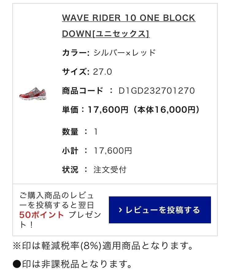 WAVE RIDER 10

黒は後からでも買えそうなん