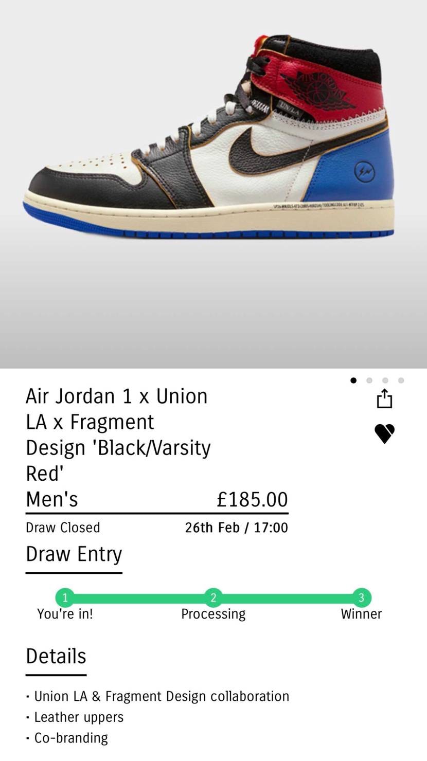 17:00過ぎFOOTPATROLからのメールを確認。
アプリを開いたらこの画