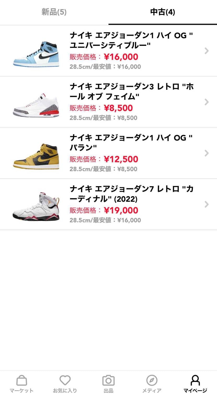 中古品出品しております。
サイズは28.5㎝です。
ご検討のほどよろしくお願