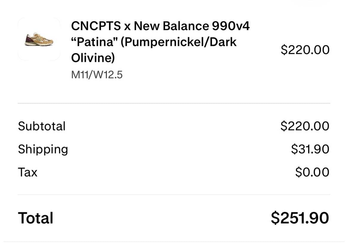 CNCPTS x NewBalance 990v4 
us