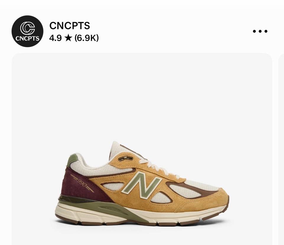 CNCPTS x NewBalance 990v4 
us11買っちゃった