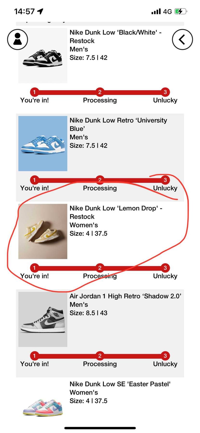 みんなに確認したいです！lemonが落選して返金がもらったか？2週間ぐらいですけ
