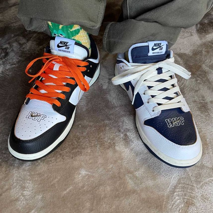 HUF SFのレースをStarfish(Hi)の🍊に替えたので、NYはセイルの