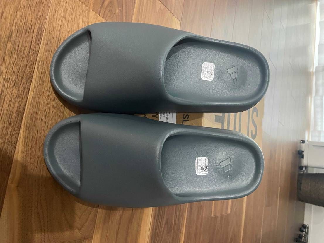 adidas アディダス YZY SLIDE イージー スライド スレートグレー+apple