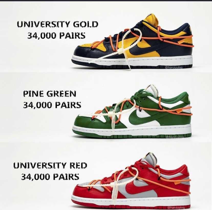 お疲れ様です👍
off-white×ダンク…色々ペア数リークされていますが…
