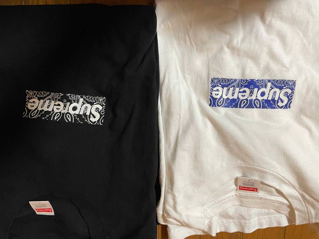 バンダナボックスロゴ　
どっちが偽物かわかります？？