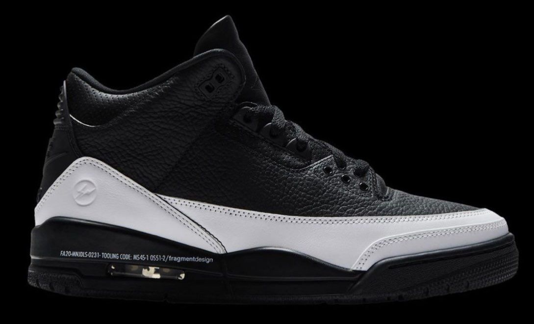 Fragment Design x Air Jordan 3 “Black/Wh