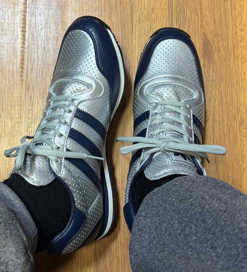 adidasのギャラクシー
シルバー靴

黒銀、紺銀なんで銀に惹かれるかと