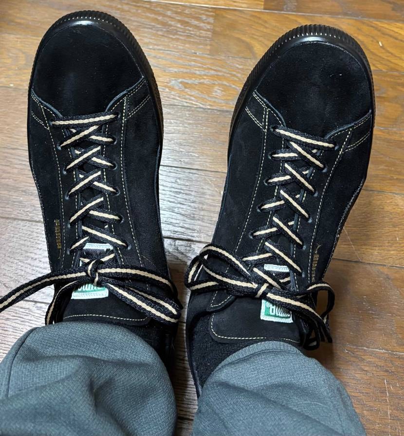 atmos QDSにking indoor付属の黒×金シューレースを付けてみまし