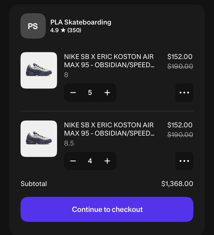 おそらく直送できてセールで24100円ですよ。
8が5足
8.5が4足
あ