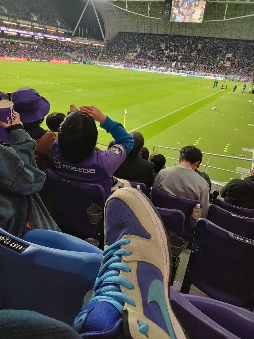 今日はサンフレッチェっぽいカラーのセラドンで
応援じやー!