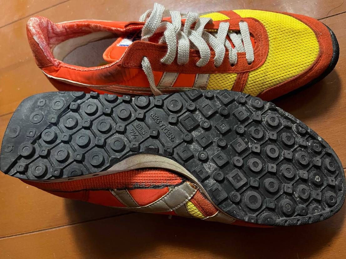 妻の実家の倉庫整理を手伝った際に見つけたアシックスのランシュー。快く頂戴したので