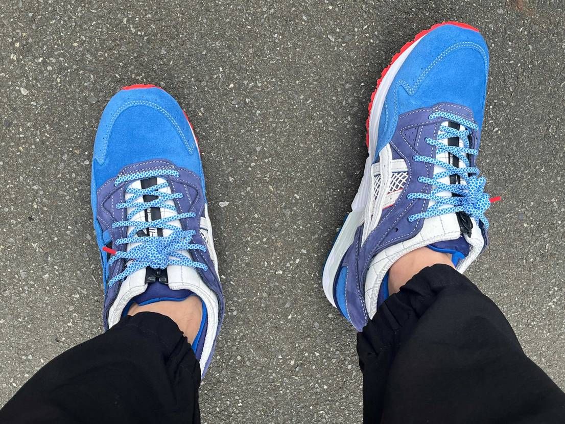 gel-lyte∞デビュー。
履いた感触はほぼgel5。
ネイビーが全体のバ