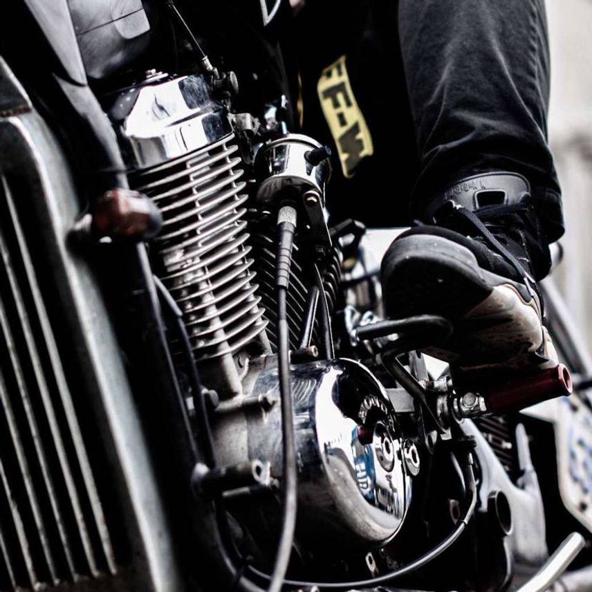 AJ6 DMP × motorcycle