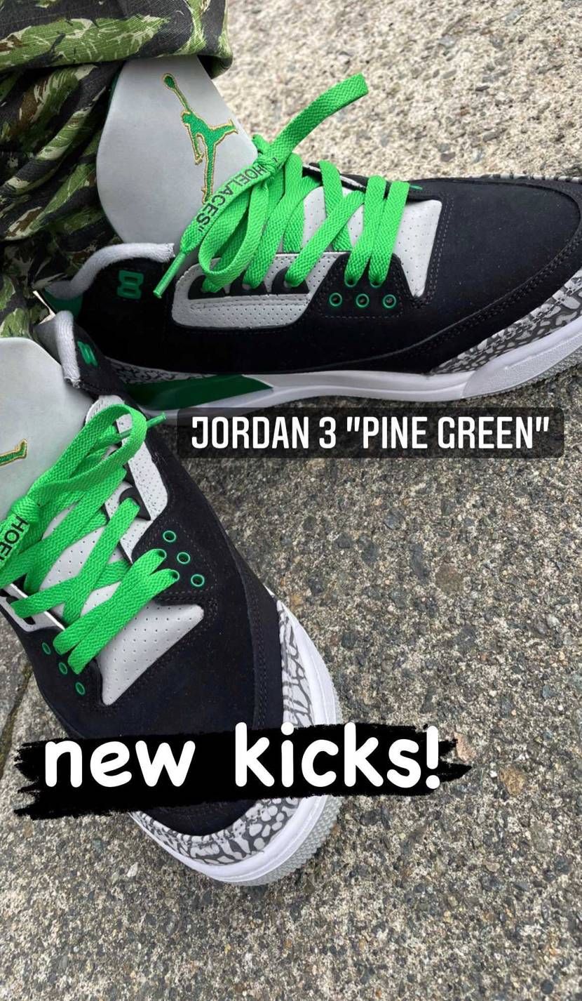 Jordan 3 "Pine Green"カッコイイやん😊