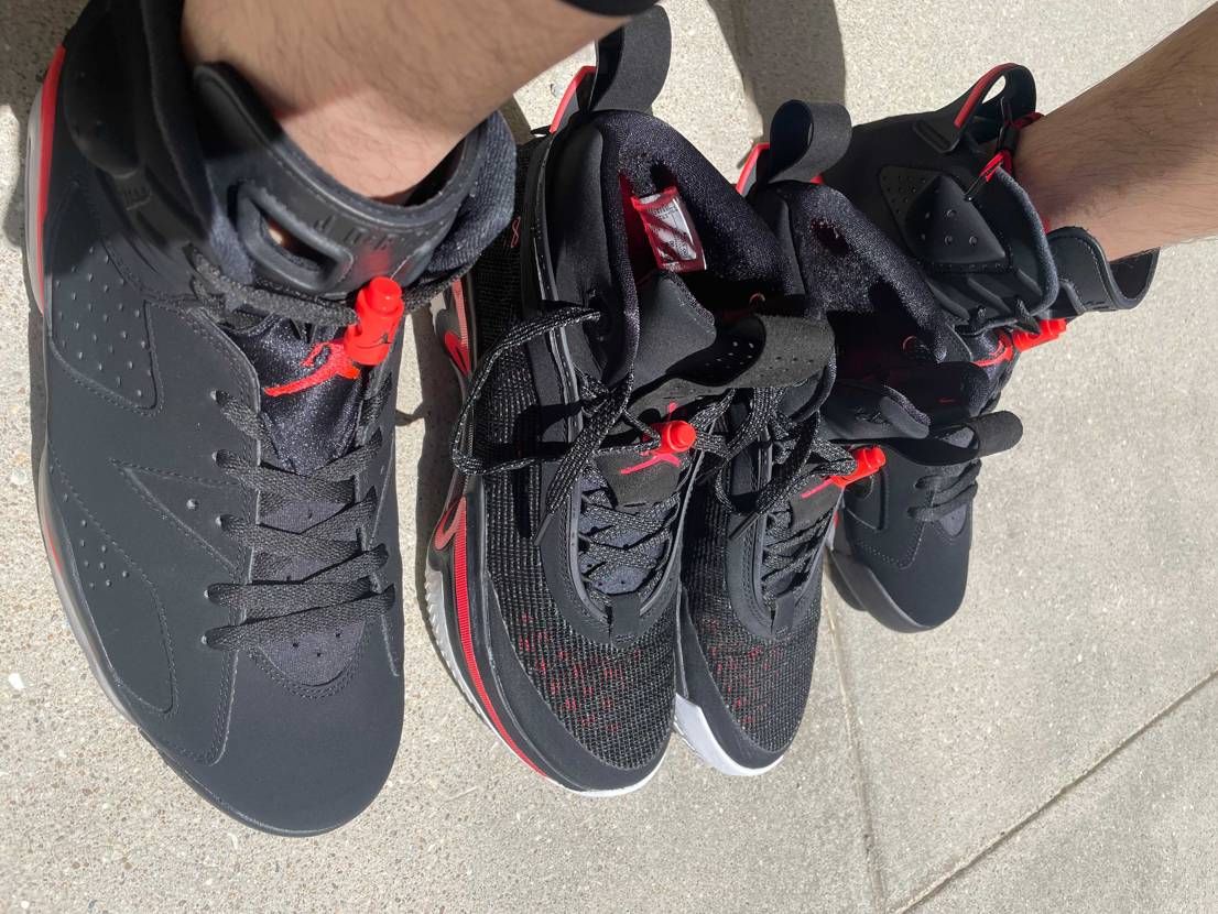 今日は、息子の練習試合。
ジョーダン6&36のインフラレッドで観戦！
36に