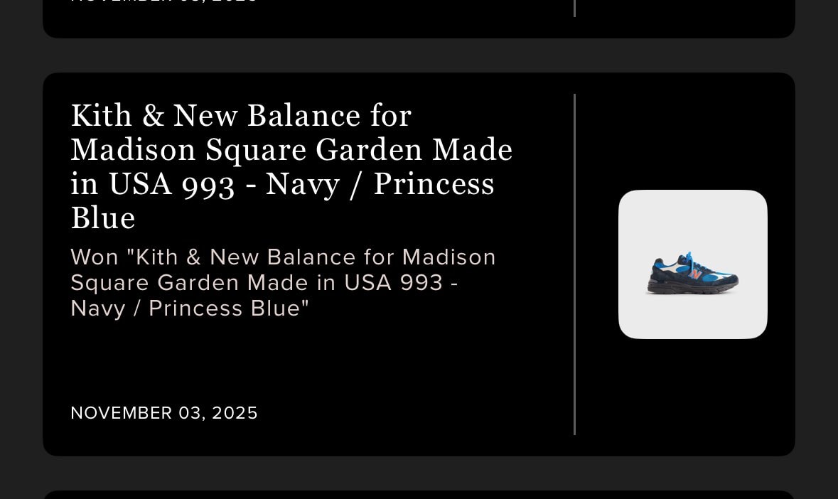 kithのオンラインって当たるんやな。当たらもんやおもてた
流石に二足はいらな