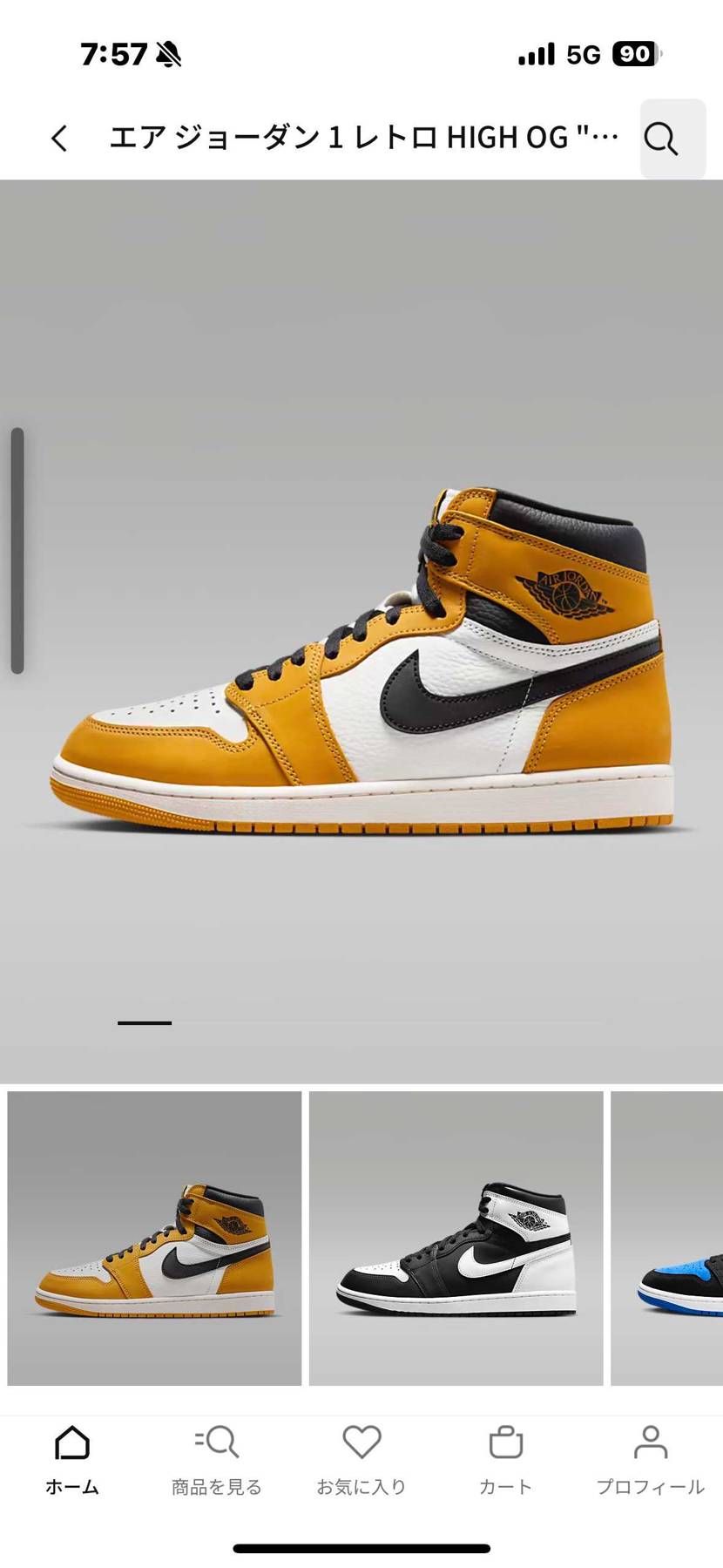 Nike.comで買えた!
昨日のリストック参加出来なかったから買えて嬉しい!