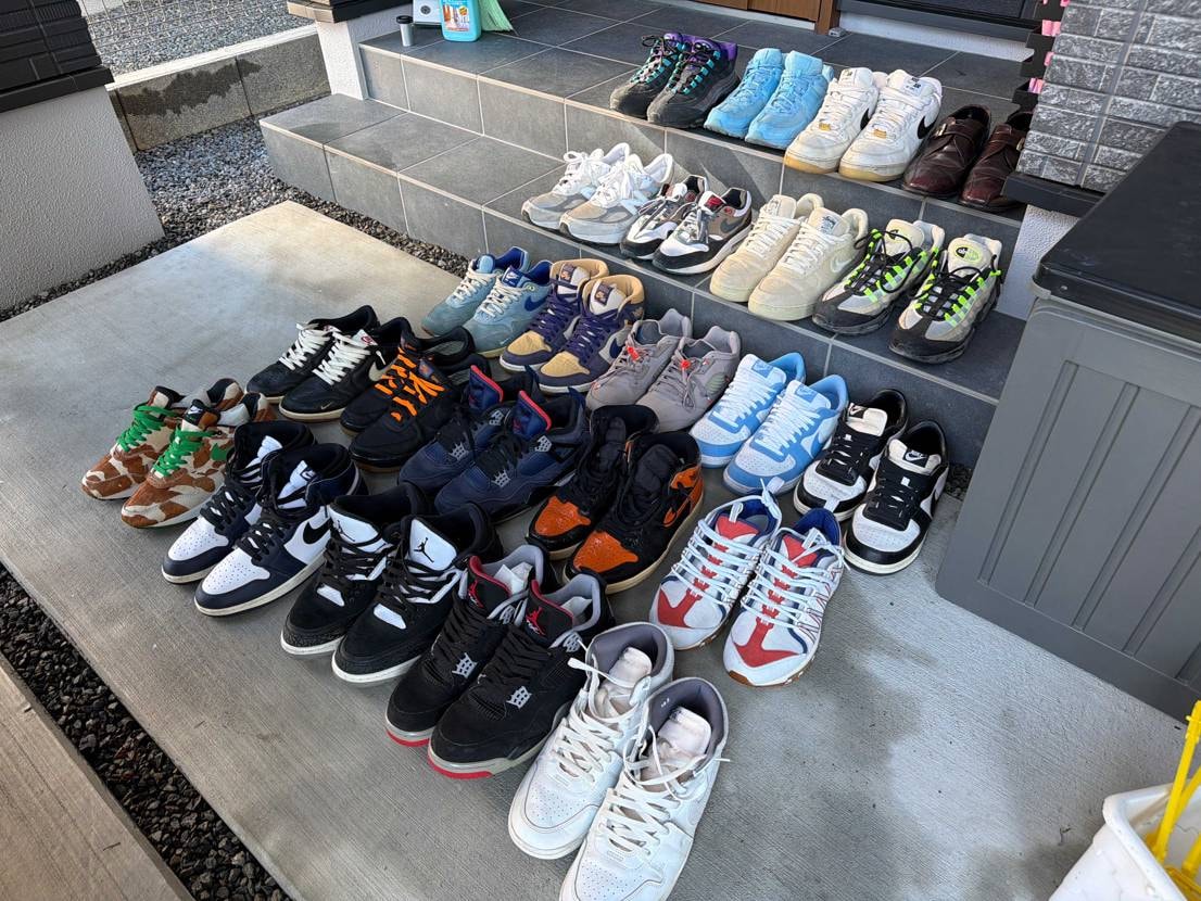 今年履いたスニーカーのお手入れするぞ〜