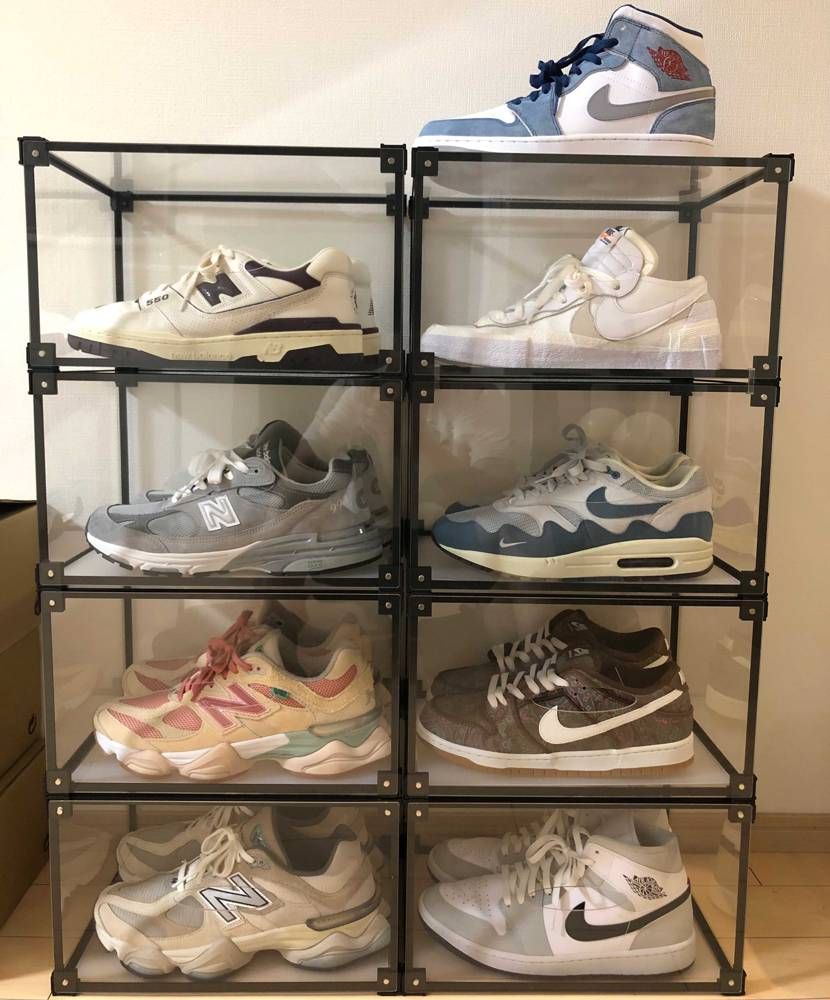 初シューズボックス！
まだ入り切らない靴があるので追加しようかな🤤